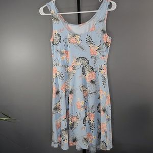 Tropical Print Skater Dress